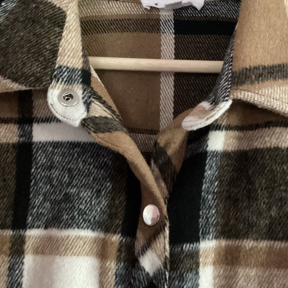 T H M L PLAID PRINT LONG SLEEVE SHIRT DRESS - Picture 14 of 16